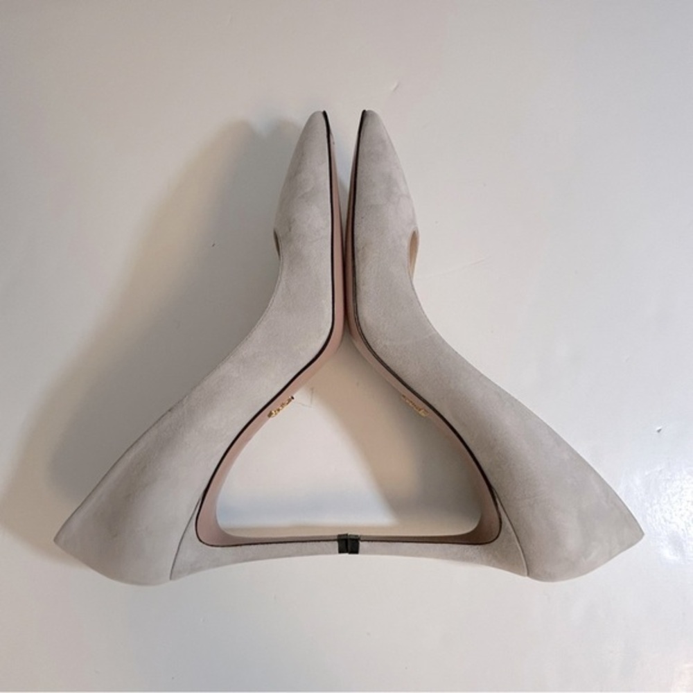 Prada Grey Suede Heels Size 41.5 or US 11.5 - Picture 4 of 9